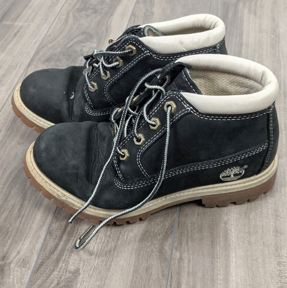 Timberland Black Leather Boots Size 6